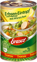 Erasco - 1 Portion - Erbseneintopf mit Würstchen 400 g Dose